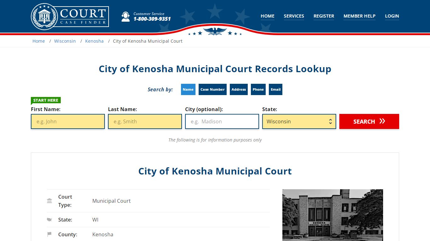 City of Kenosha Municipal Court Records Lookup